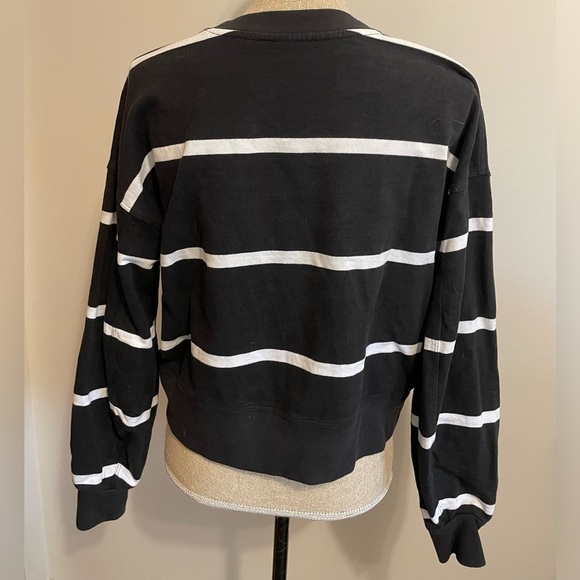 LULULEMON- Perfectly Oversized Cropped Crew *Stripe - Picture 4 of 5